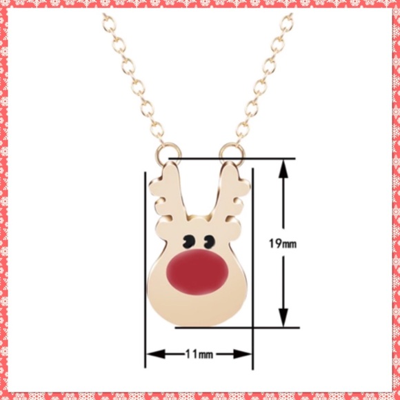 Rudolph the Red Nosed Reindeer Necklace 🎄🦌💫 - Picture 4 of 4
